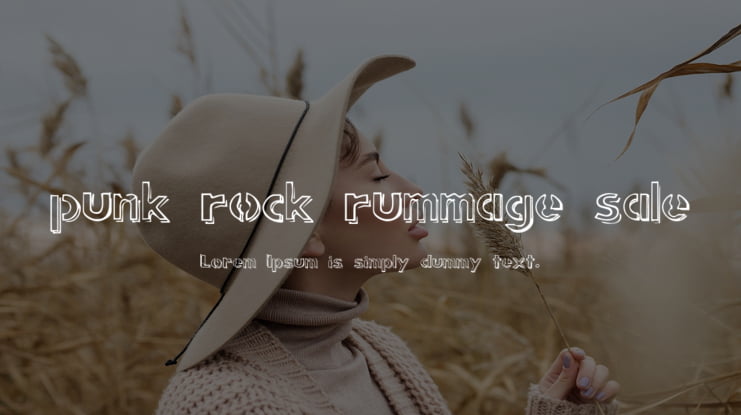 punk rock rummage sale Font