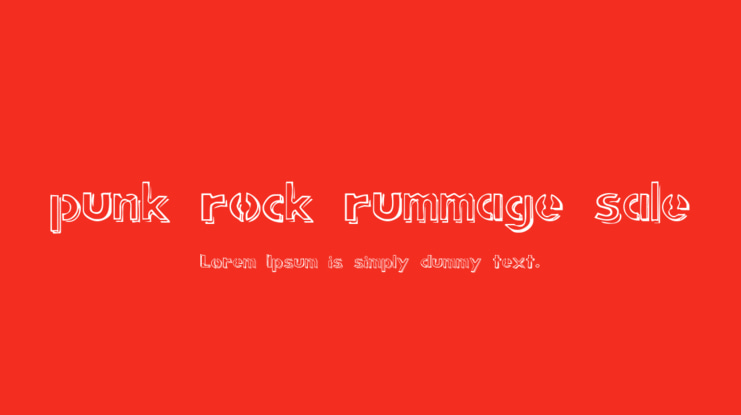 punk rock rummage sale Font