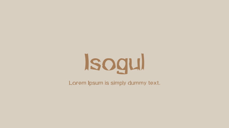 Isogul Font