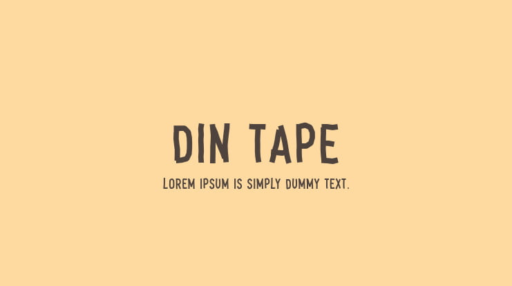 Din Tape Font