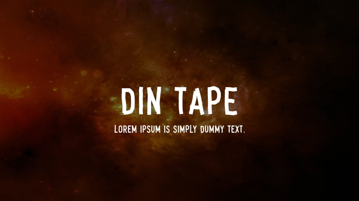 Din Tape Font