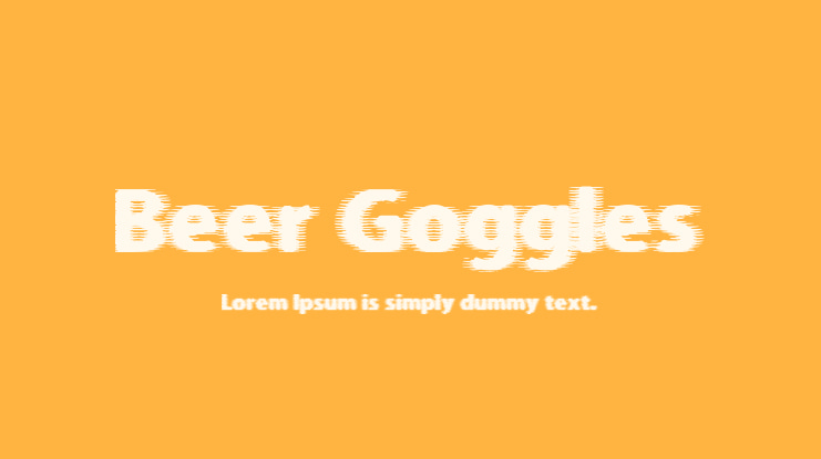 Beer Goggles Font