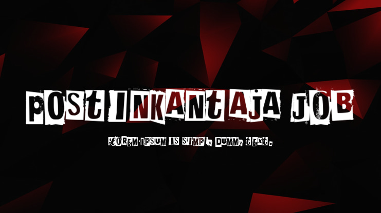 Postinkantaja Job Font