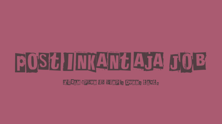 Postinkantaja Job Font