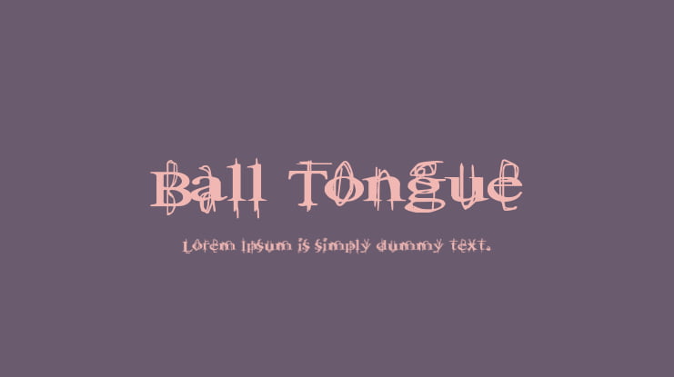 Ball Tongue Font