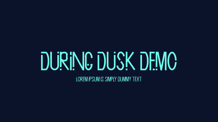 During Dusk Demo Font