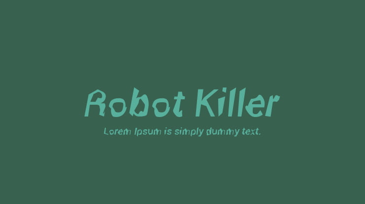 Robot Killer Font