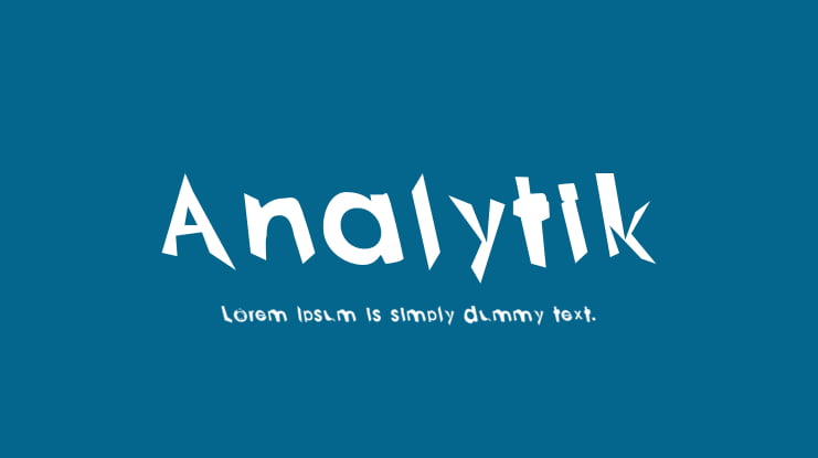 Analytik Font