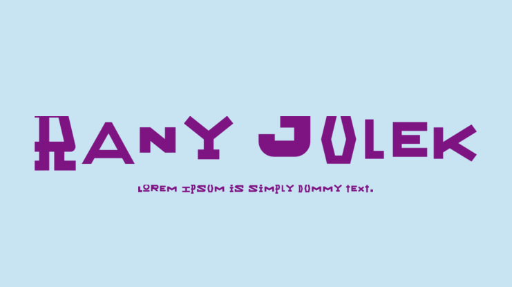 Rany Julek Font
