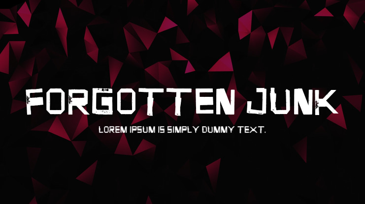 Forgotten Junk Font