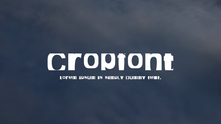 cropfont Font
