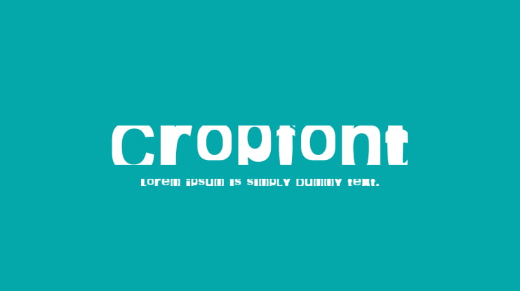 cropfont Font