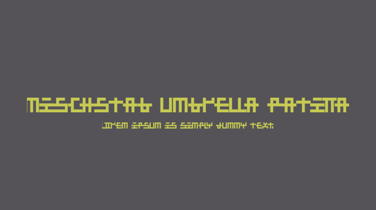 Mischstab Umbrella Patina Font