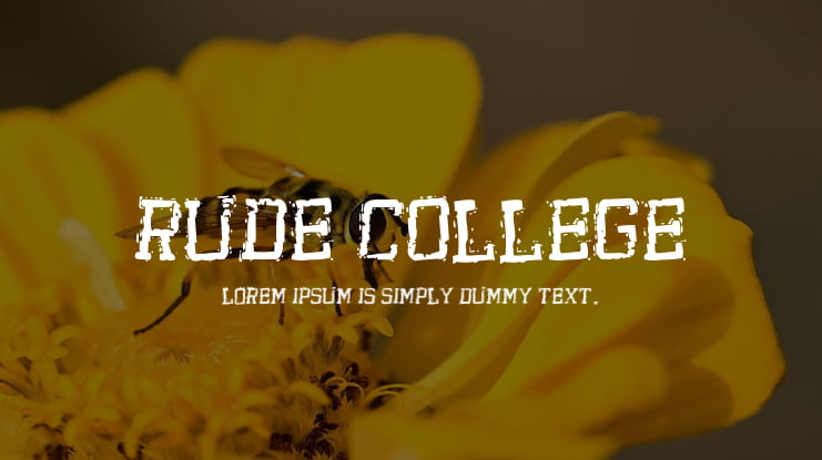 Rude College Font