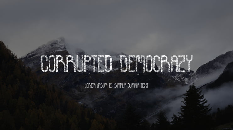 Corrupted Democrazy Font