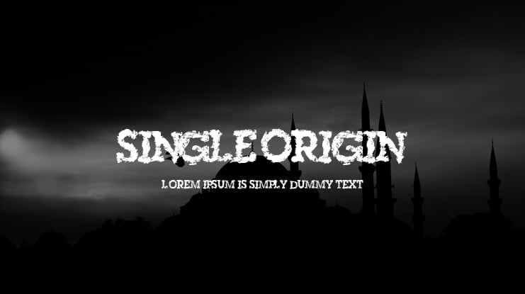 SingleOrigin Font