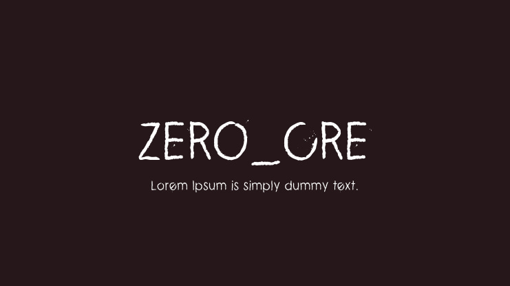 ZERO_CRE Font