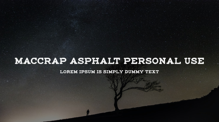 maccrap asphalt personal use Font