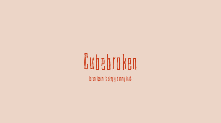 Cubebroken Font