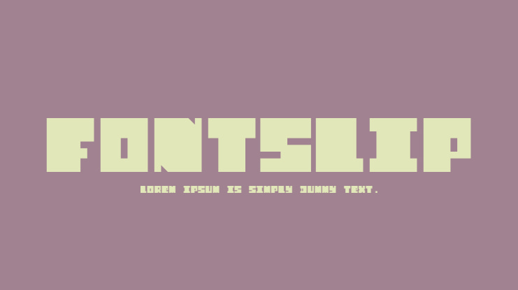 FontSlip Font