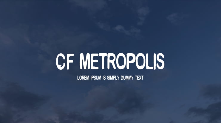 CF Metropolis Font