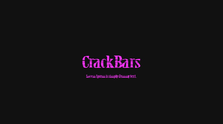 CrackBars Font