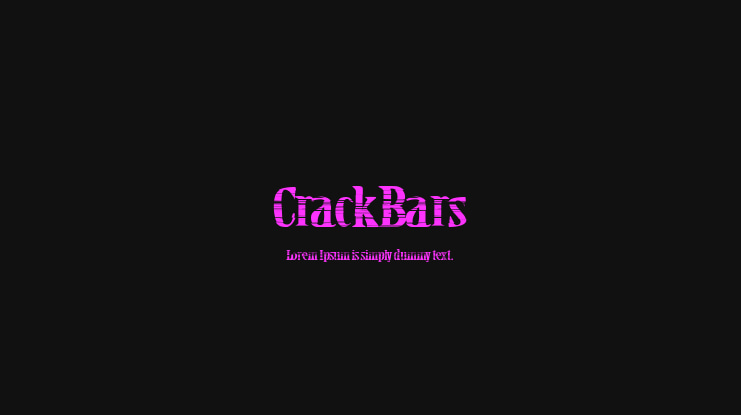 CrackBars Font