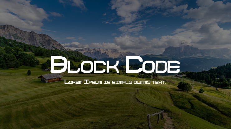Block Code Font
