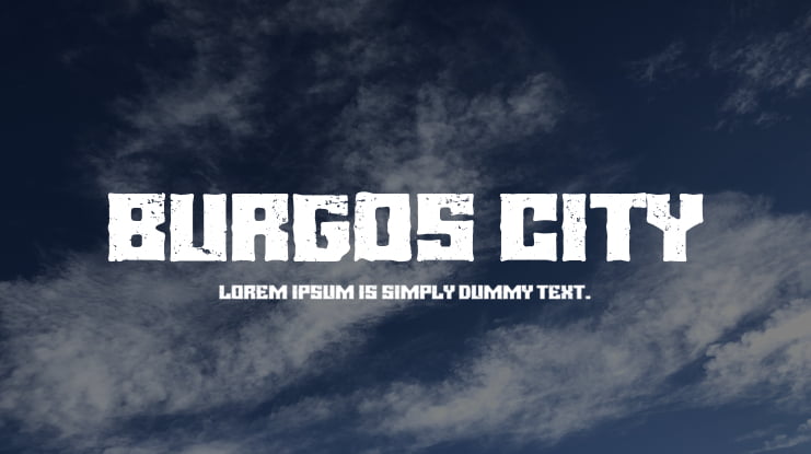 Burgos city Font