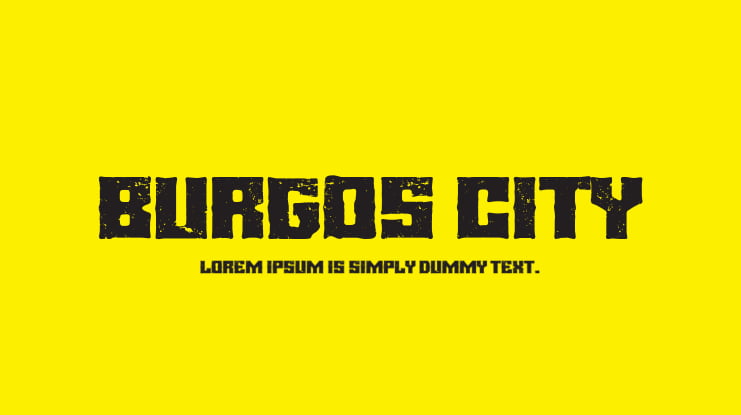 Burgos city Font