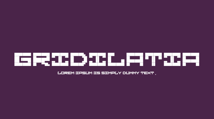 Gridilatia Font