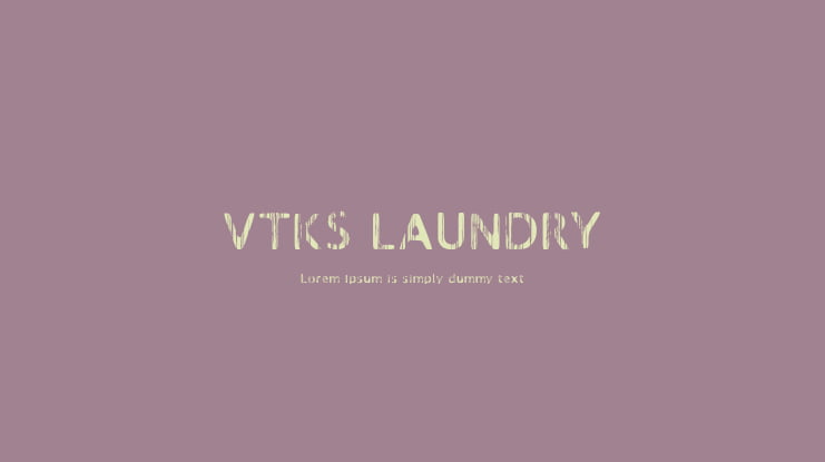 VTKS LAUNDRY Font