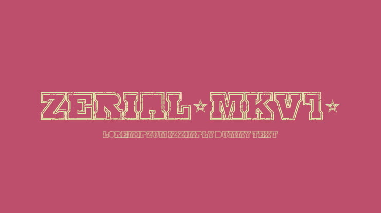 SERIAL-MKV1- Font