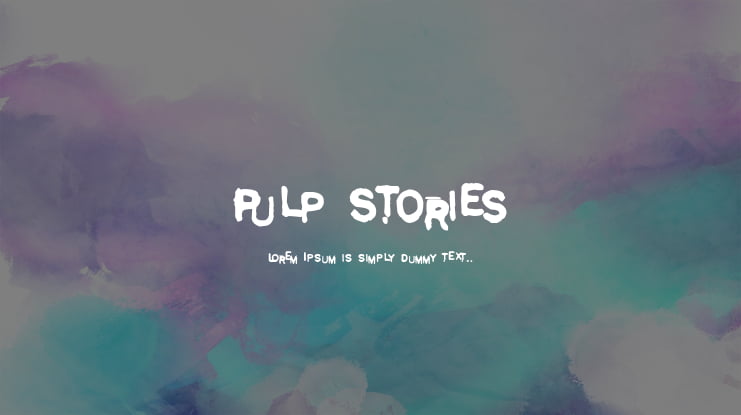 Pulp Stories Font Family