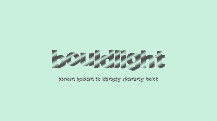 BouldLight Font