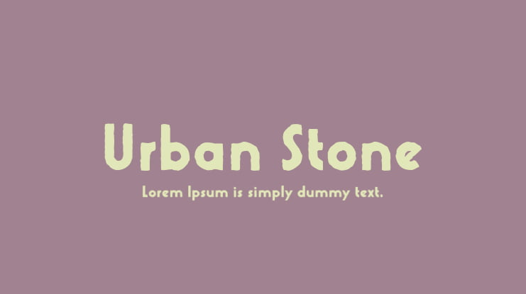 Urban Stone Font