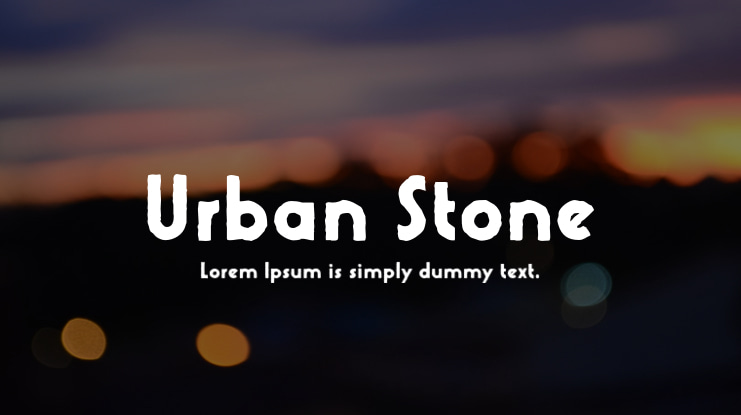 Urban Stone Font