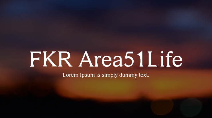 FKR Area51Life Font