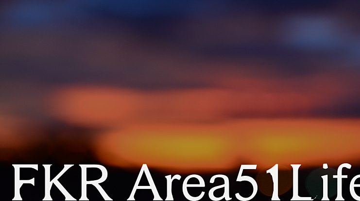FKR Area51Life Font