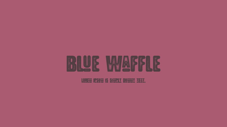 Blue Waffle Font