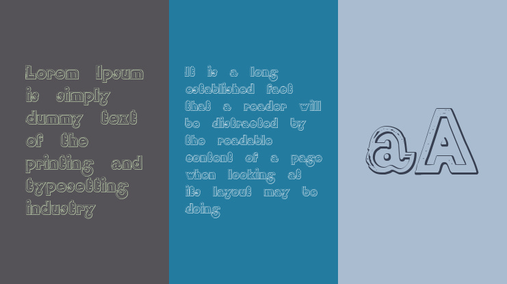 DelamotteLargeRelief Beveled Font