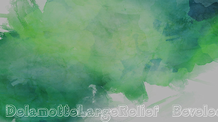 DelamotteLargeRelief Beveled Font