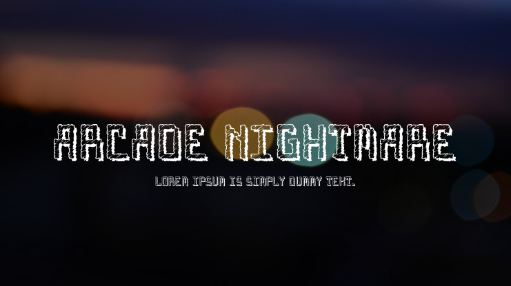 Arcade Nightmare Font