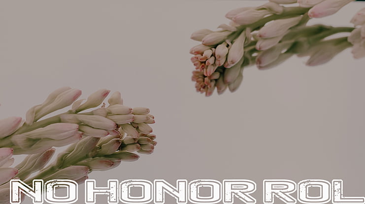 No Honor Roll Font