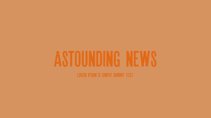 Astounding news Font