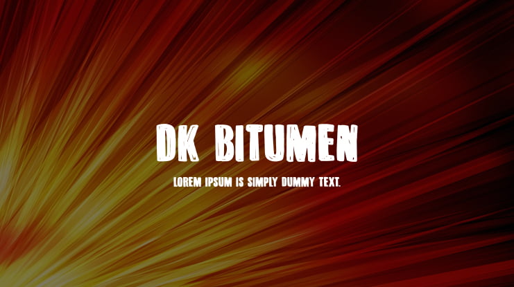 DK Bitumen Font