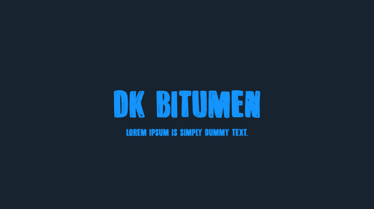 DK Bitumen Font