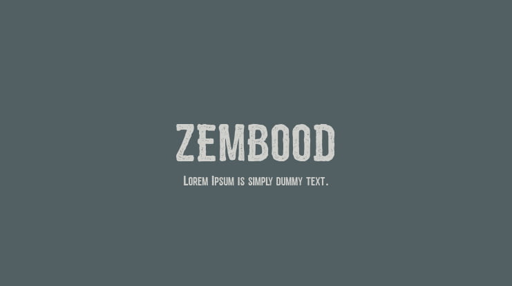 ZEMBOOD Font