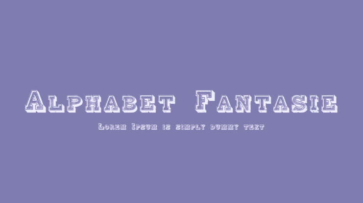 Alphabet Fantasie Font
