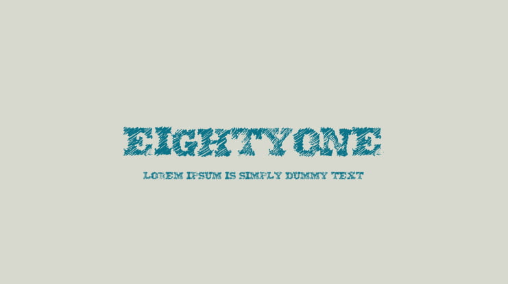 EightyOne Font